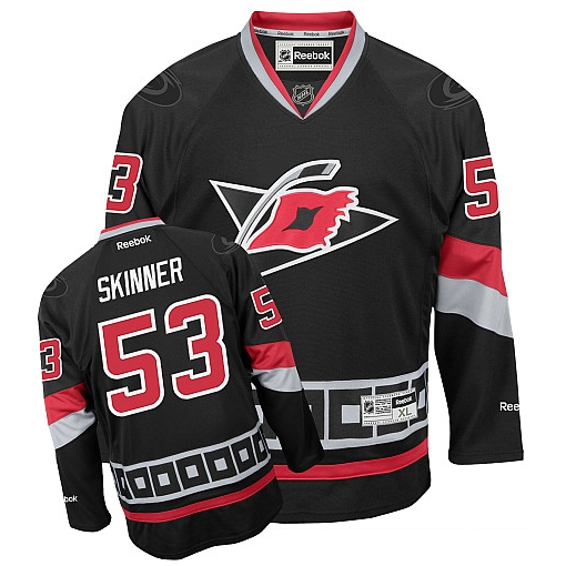 Jeff Skinner Reebok Carolina Hurricanes Authentic Black Third NHL Jersey