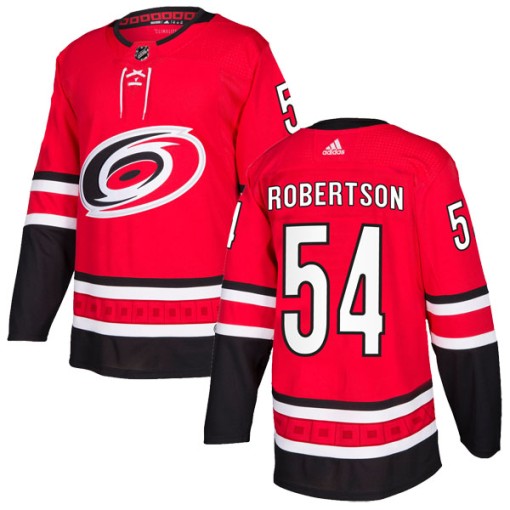 Dennis Robertson Men's Adidas Carolina Hurricanes Authentic Red Home Jersey