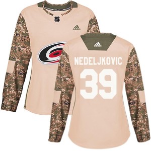 Alex Nedeljkovic Women's Adidas Carolina Hurricanes Authentic Camo Veterans Day Practice Jersey