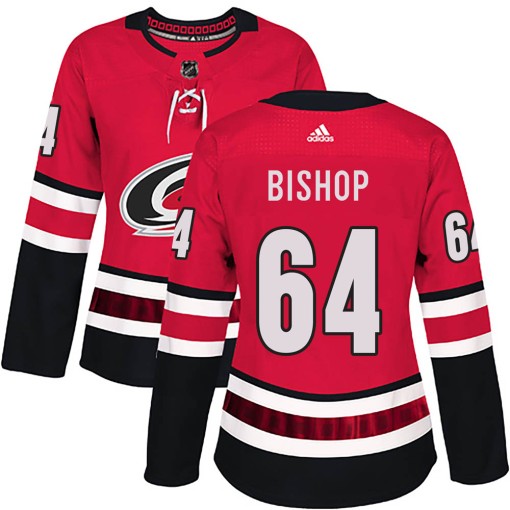 Clark Bishop Women's Adidas Carolina Hurricanes Authentic Red ized Home ...